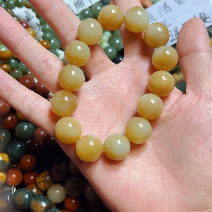 岫岩老玉（透闪石质玉）手链未镶嵌