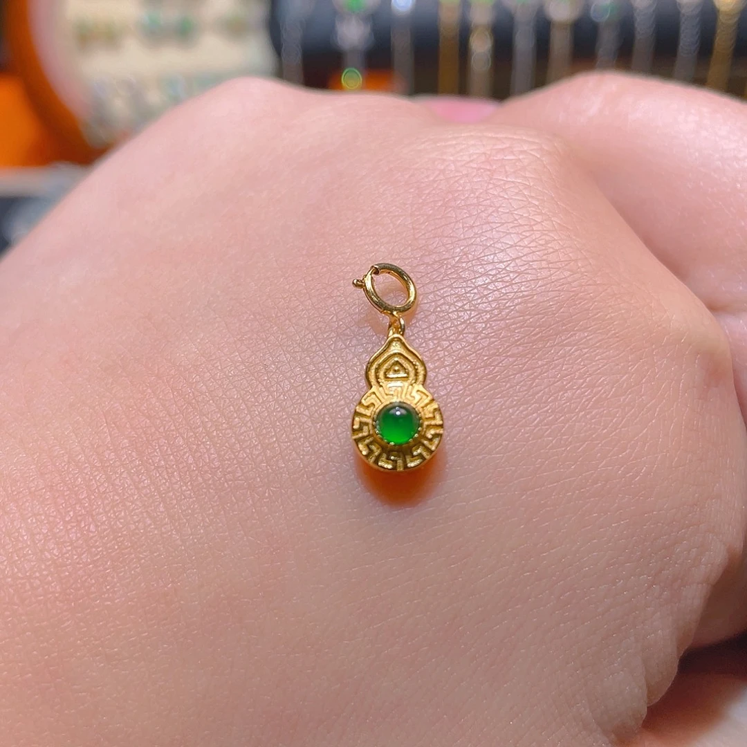 翡翠银S925镶嵌吊坠(不含链)