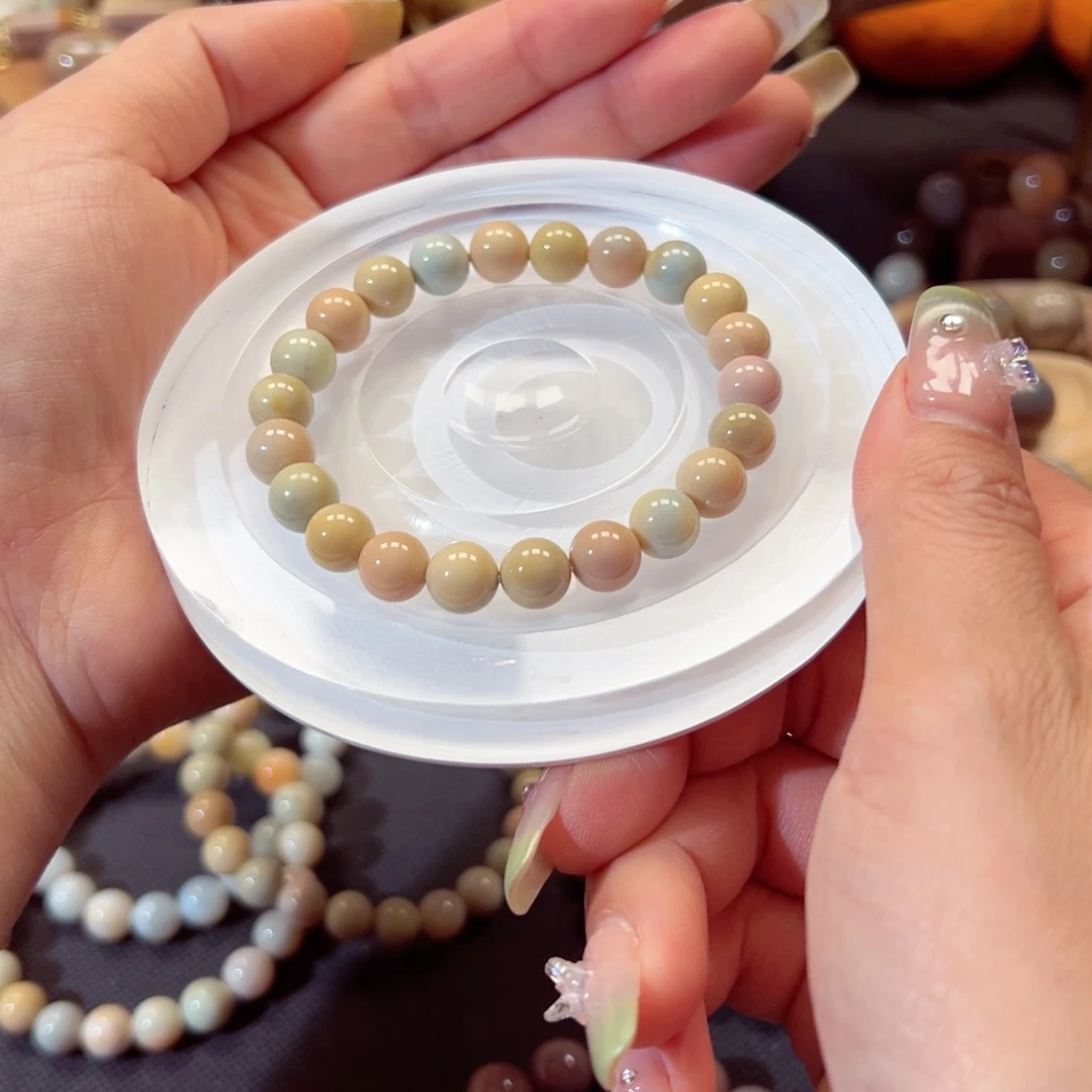 石英质玉未镶嵌手串蟹****方31