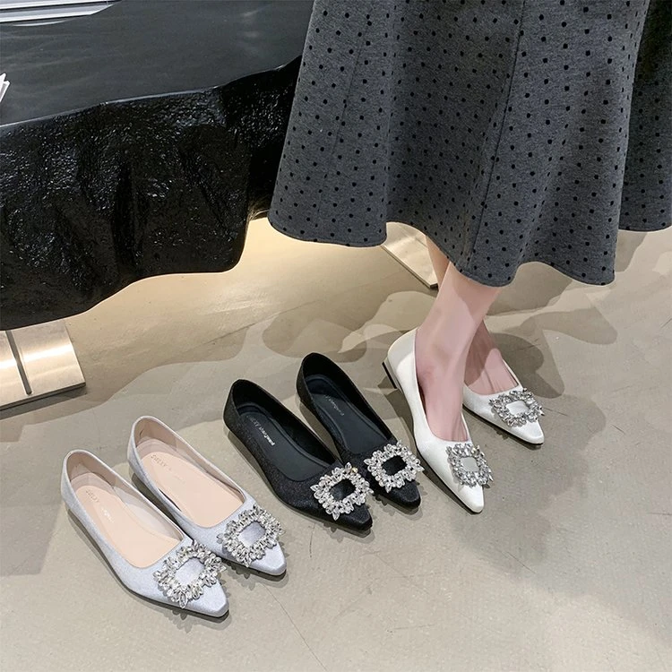 【婷婷女鞋】巨好穿  韩派图  设计感轻奢小众复古单鞋百搭