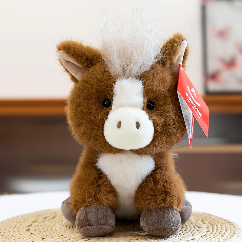 可爱真小马公仔毛绒玩具创意生肖马玩偶吉祥物娃娃儿童生日礼物
