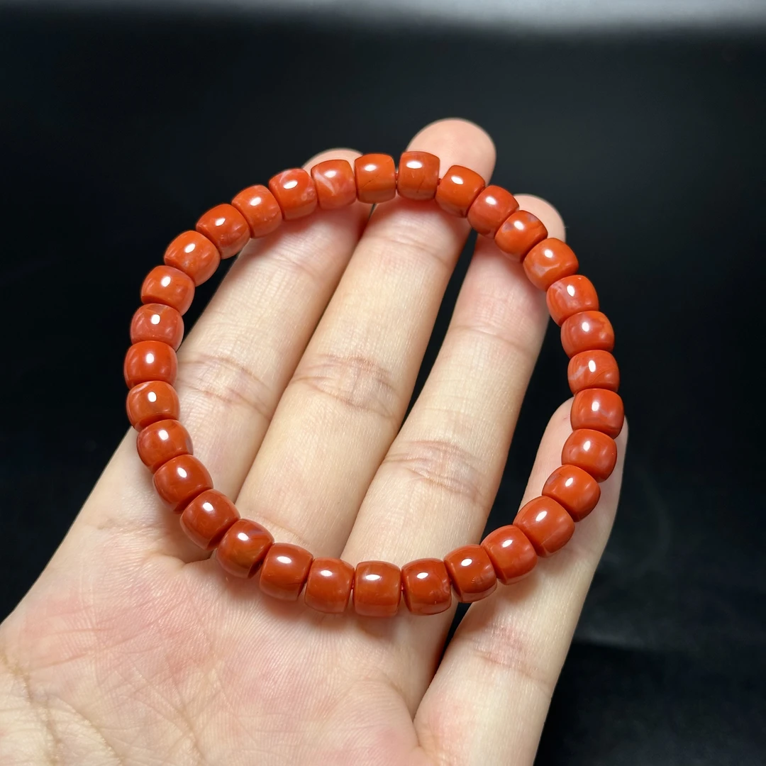 AJ21南红玛瑙手串 6-7mm（多样性发其一）