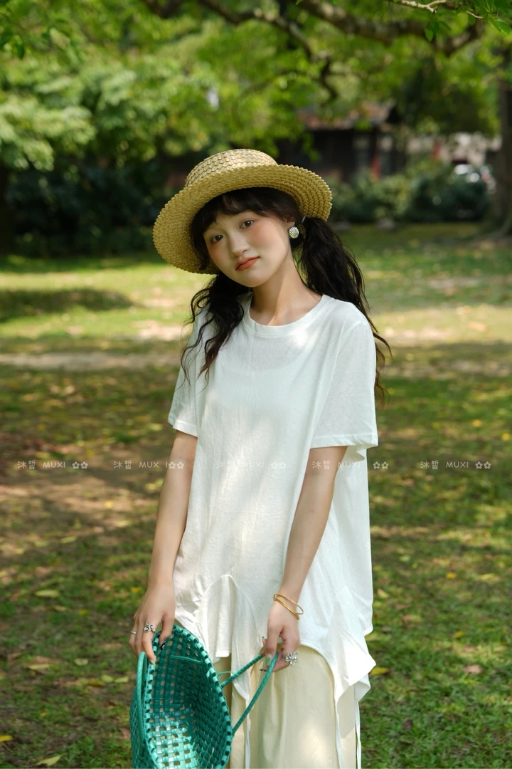 叨叨推荐款 MX#10918# 不规则短袖T恤 FL