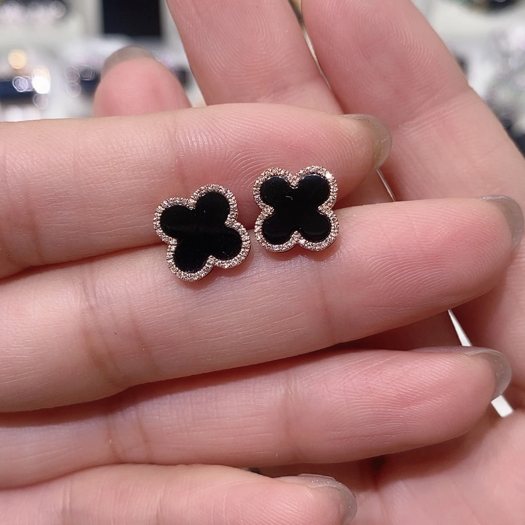 翡翠18K金镶嵌耳饰