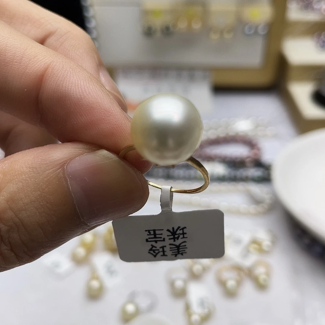 海水珍珠18K金镶嵌戒指