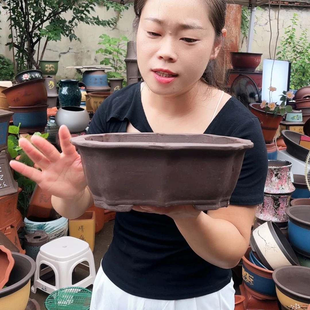 28莲花花盆紫砂花盆紫砂