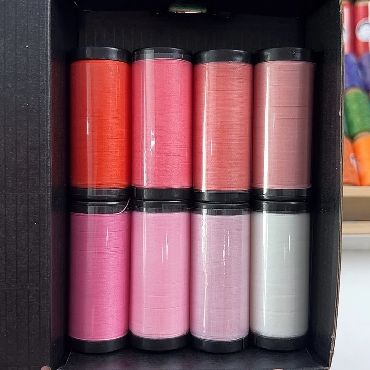 棉0.1南美圆蜡线8卷（粉色系）一卷225米