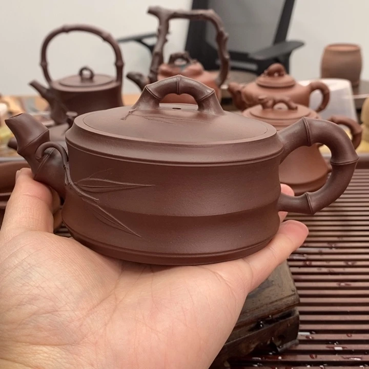 茶壶紫砂宽口竹段230毫升福利