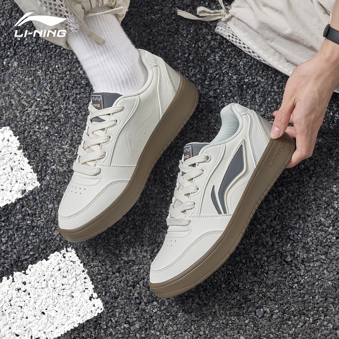李宁板鞋男鞋元宝V3夏季新款舒适百搭复古时尚运动鞋子休闲小白鞋