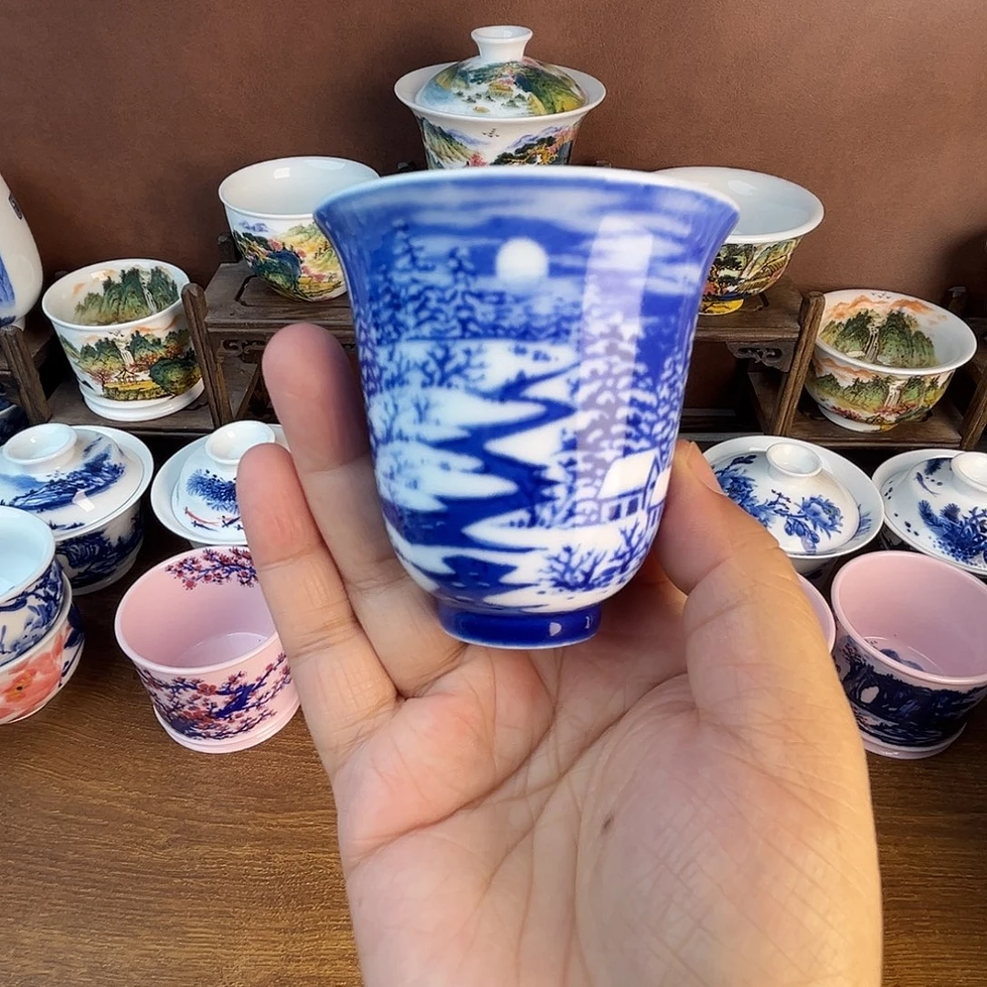 忠意堂釉下彩血夜景微瑕不退