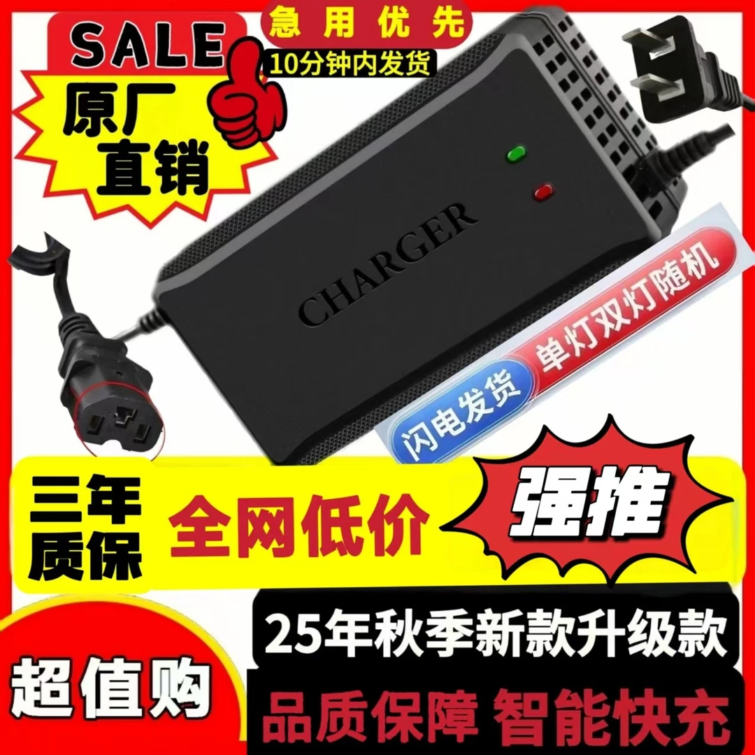 可自动修护电瓶充满断电电动车电瓶车充电器48V电动车加厚挡风被