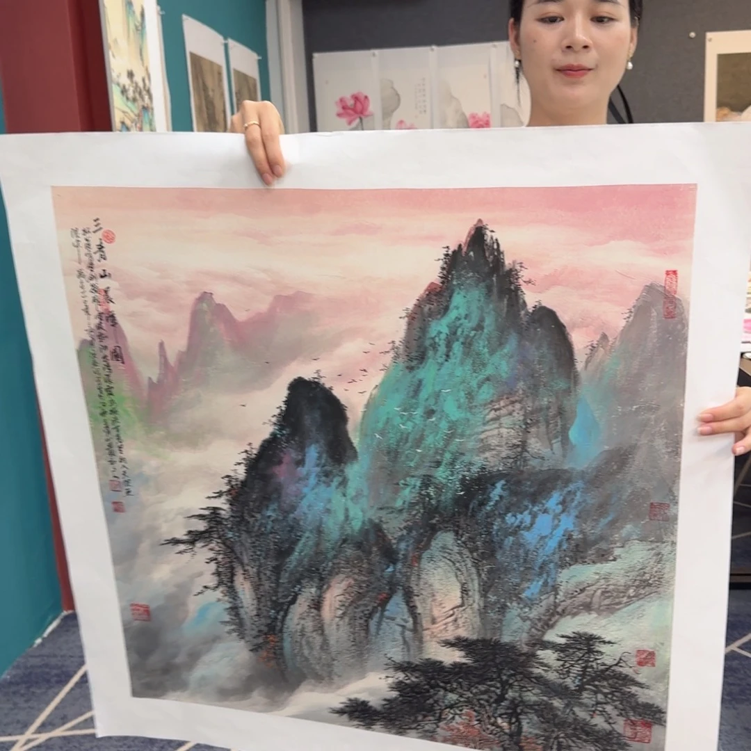 国画国画作品山水花鸟