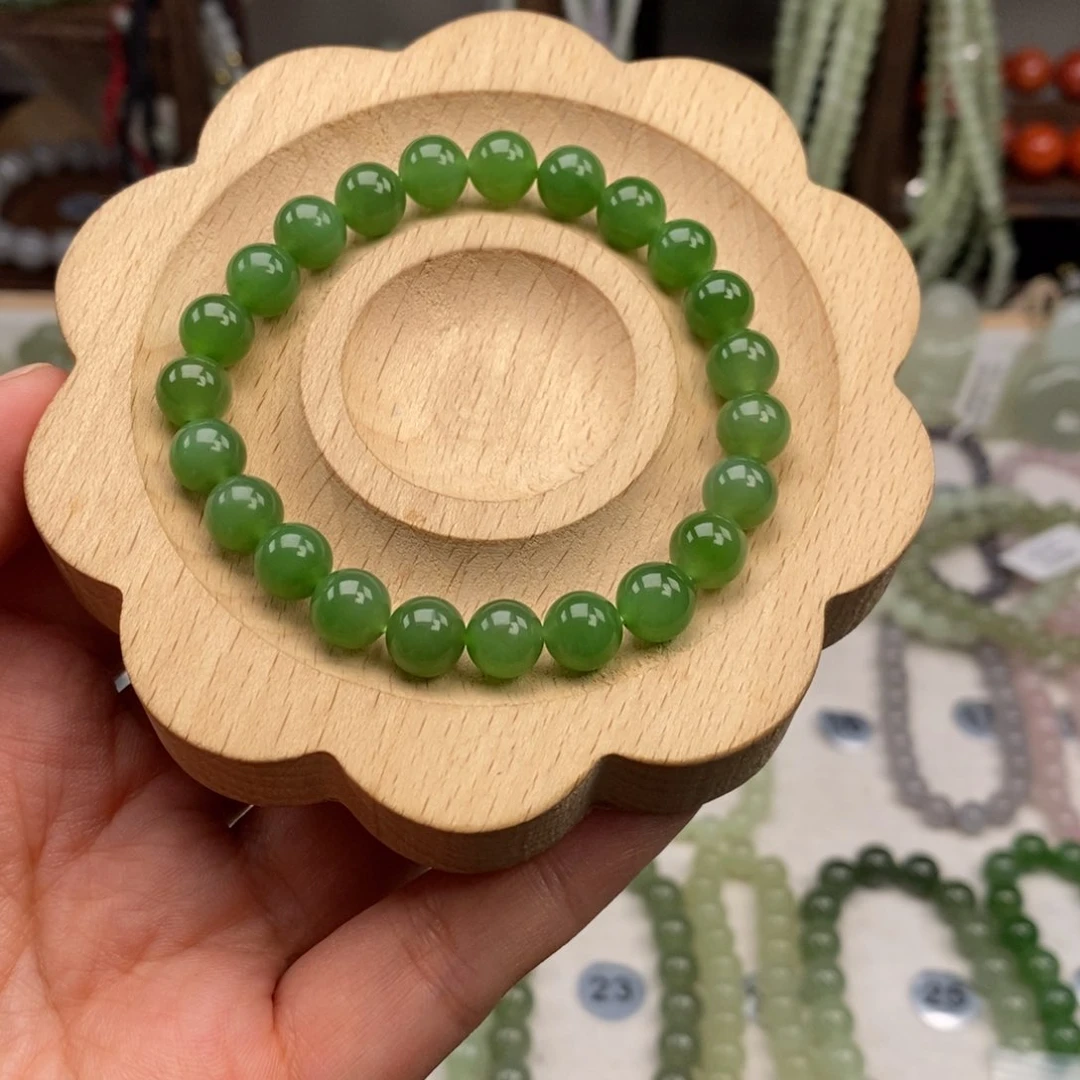 和田玉（碧玉）手链未镶嵌?****?