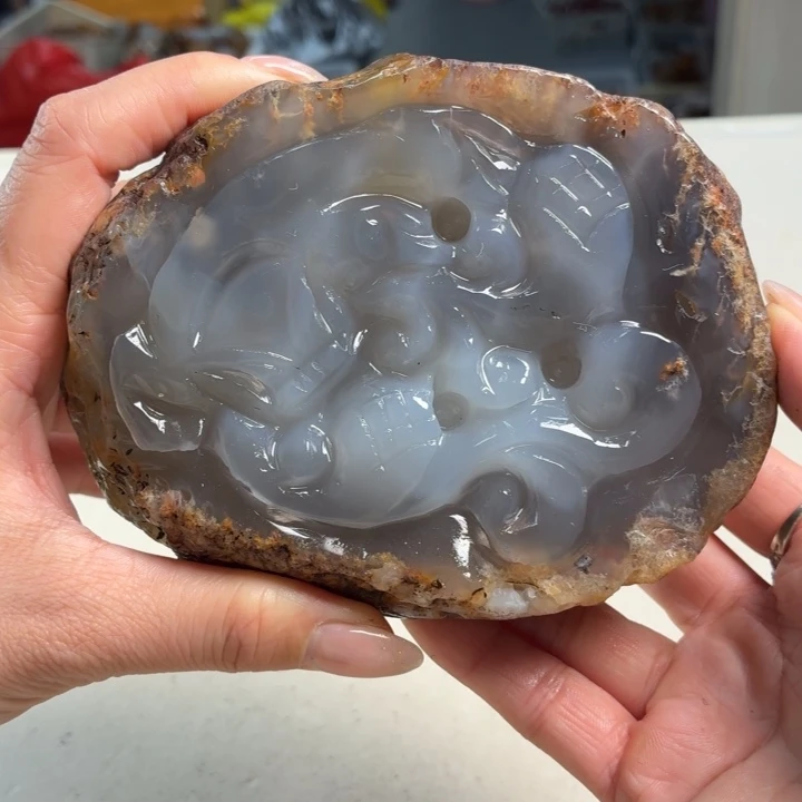 玛瑙/玉髓未镶嵌吊坠(不含链)