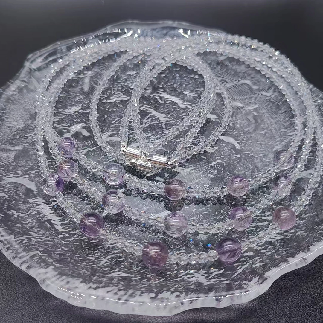硕夏天然紫水晶7-8mm设计款项链多样性发其一SX352