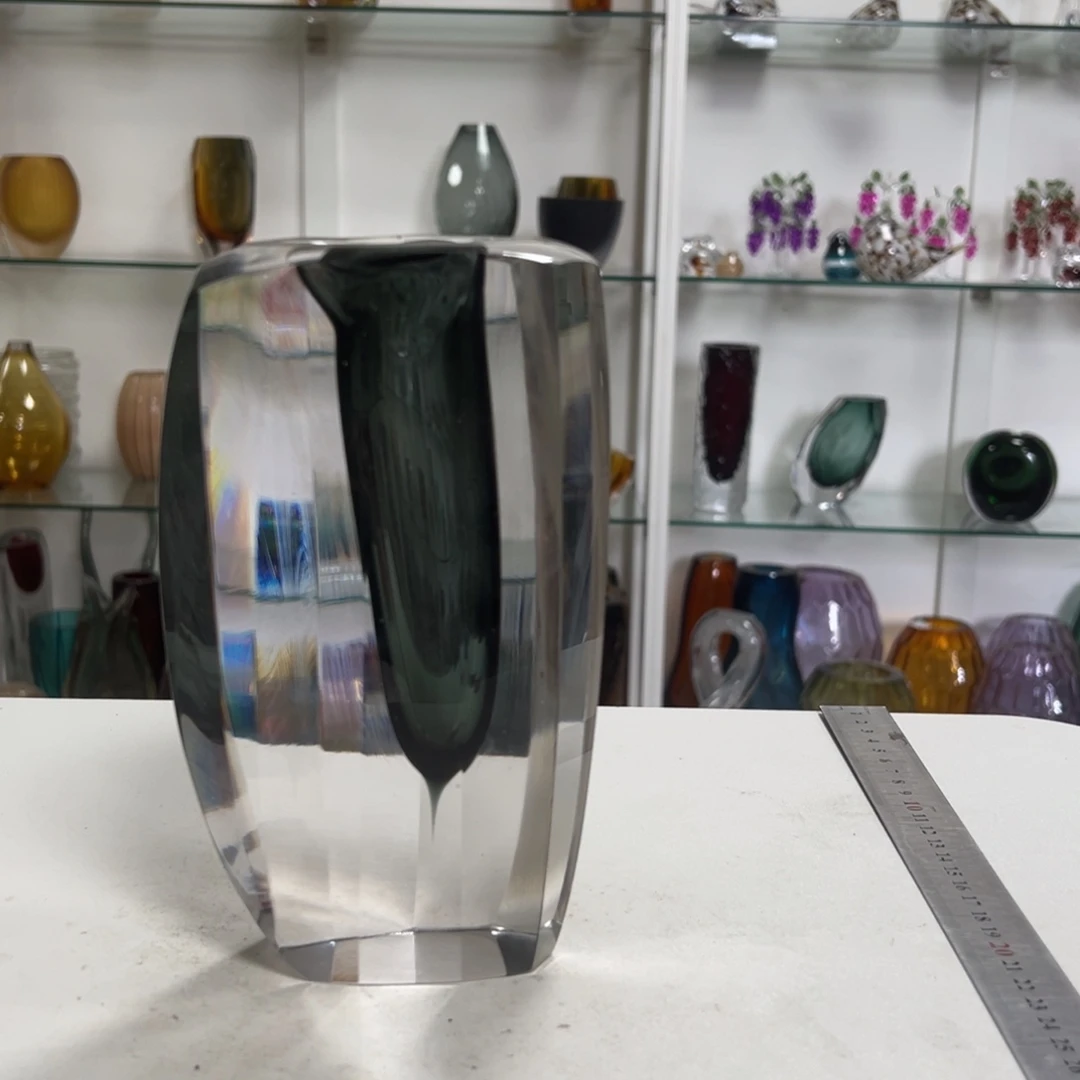 幻彩琉璃花瓶纯手工制作高度21