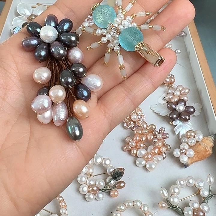 星***发饰淡水珍珠未镶嵌