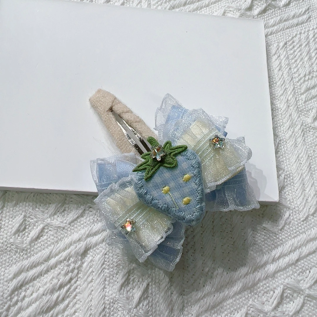 013可爱少女DIY蝴蝶结夹子手机饰品
