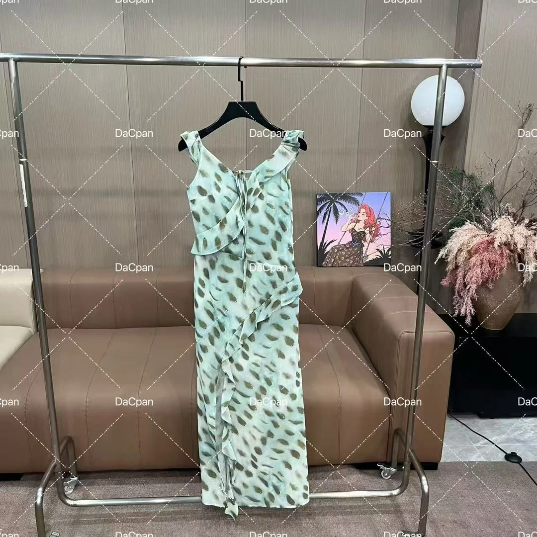 DACPAN-“曼波语录”小飞袖绑带碎花连衣裙 2025/盼·PP 25160