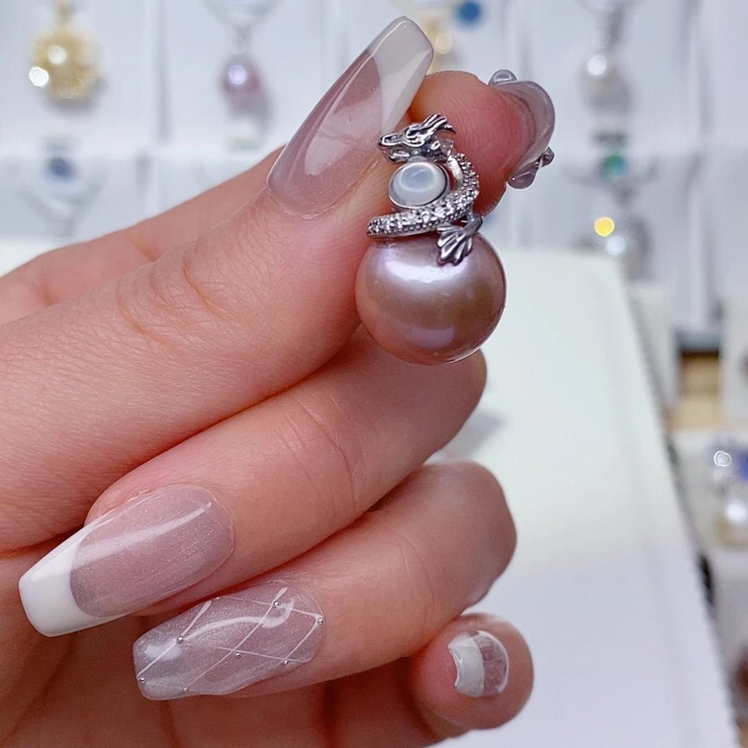 吊坠(赠链)淡水珍珠银S925镶嵌