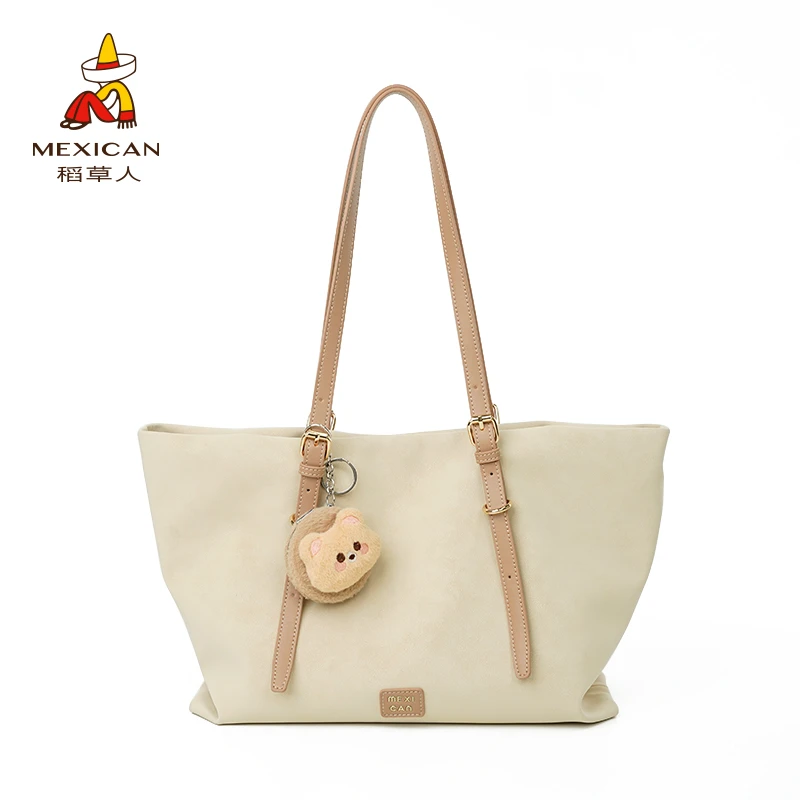 稻草人2025新款大容量托特通勤单肩多形态包包女