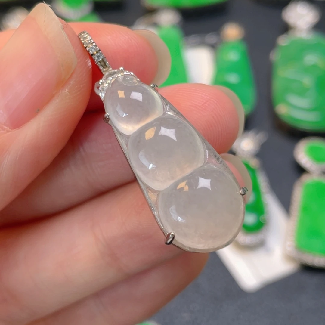 翡翠银S925镶嵌颈饰