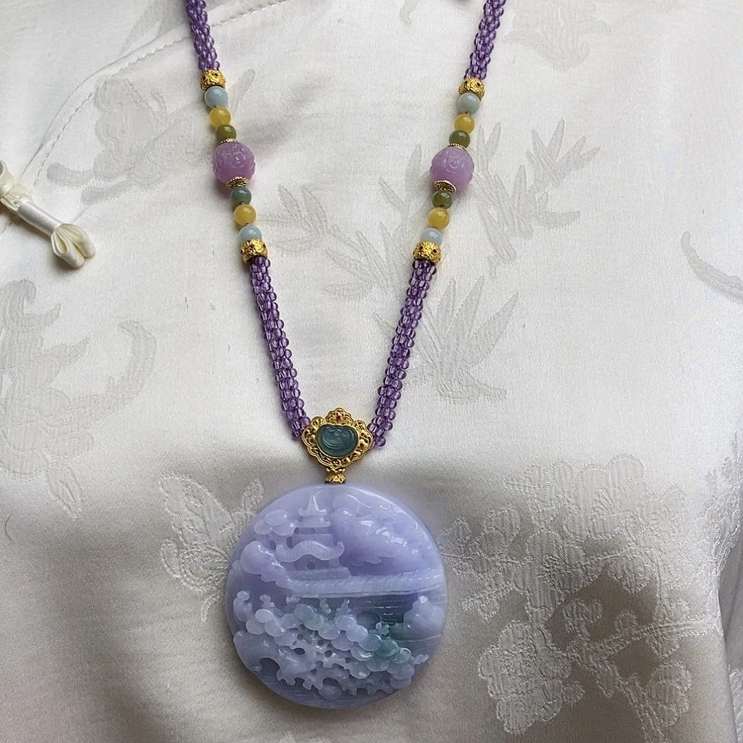 翡翠颈饰未镶嵌天然