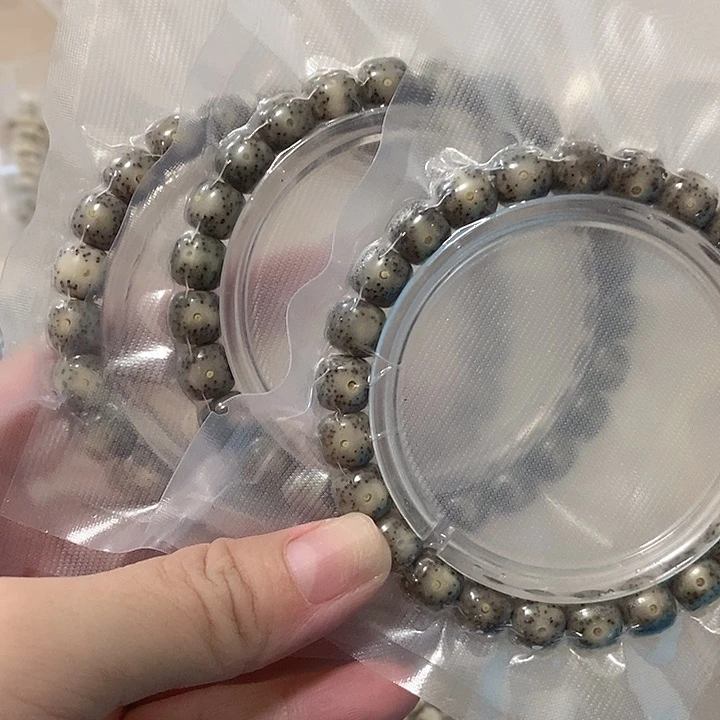 星月菩提吊坠石玉糯冰手串9*8