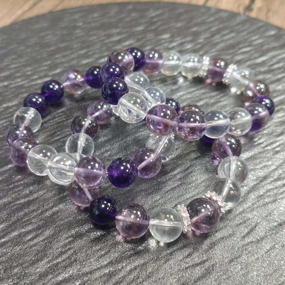 【村有晶品】原创水晶单圈手链 多样性发一件 约11-12mm 1007ZBLL