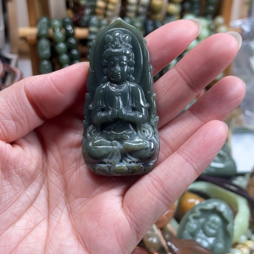 【闪购商品】岫岩河磨玉（透闪石质玉）挂件未镶嵌