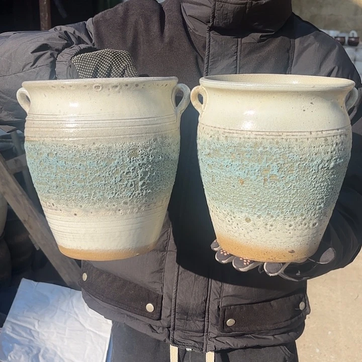 红陶泡泡两个口径19高度21