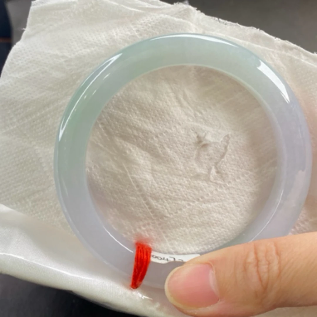 缅A货翡翠手镯冰晴57.5圈口