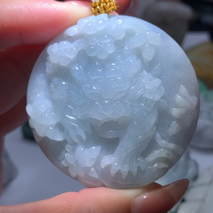 翡翠未镶嵌颈饰保真天然A货翡翠