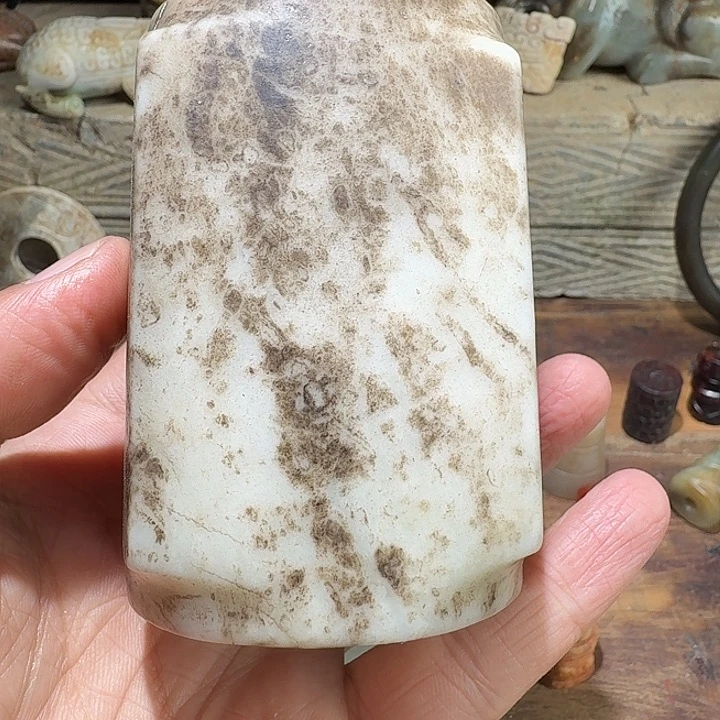 和田玉未镶嵌车挂古*