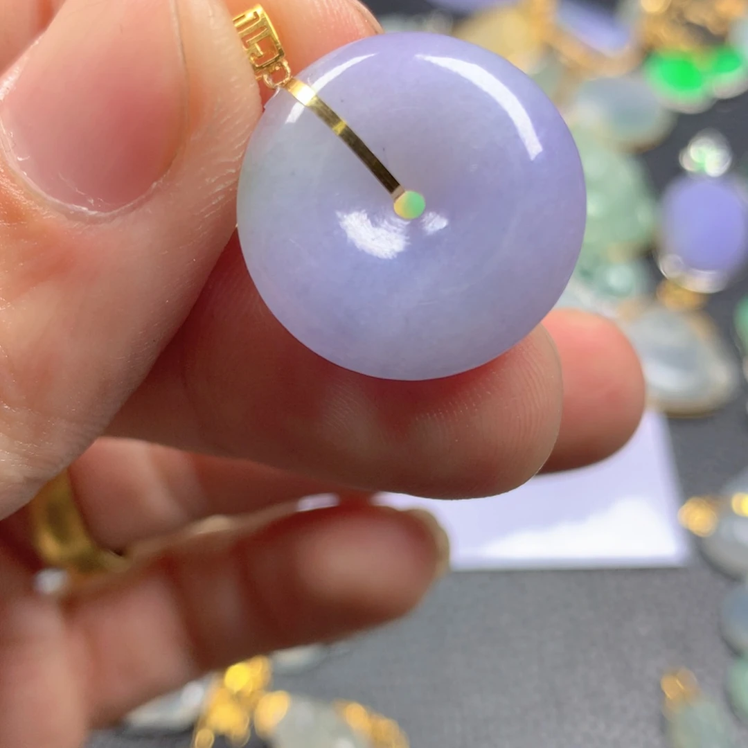 【闪购商品】翡翠颈饰18K金镶嵌翡翠