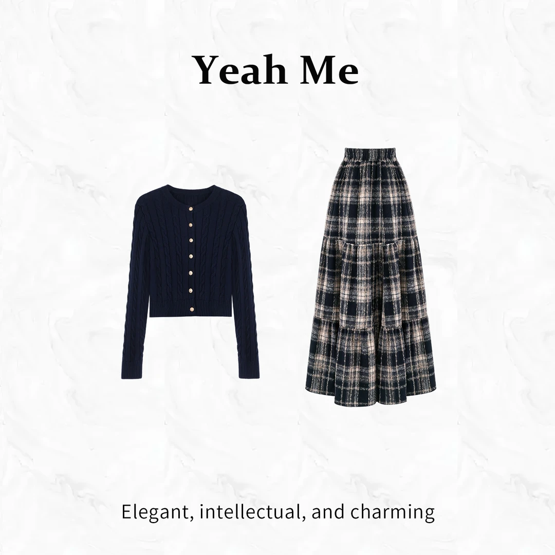Yeah Me-【暮光之城】秋季新款高级感百搭气质半身裙套装早秋穿搭女