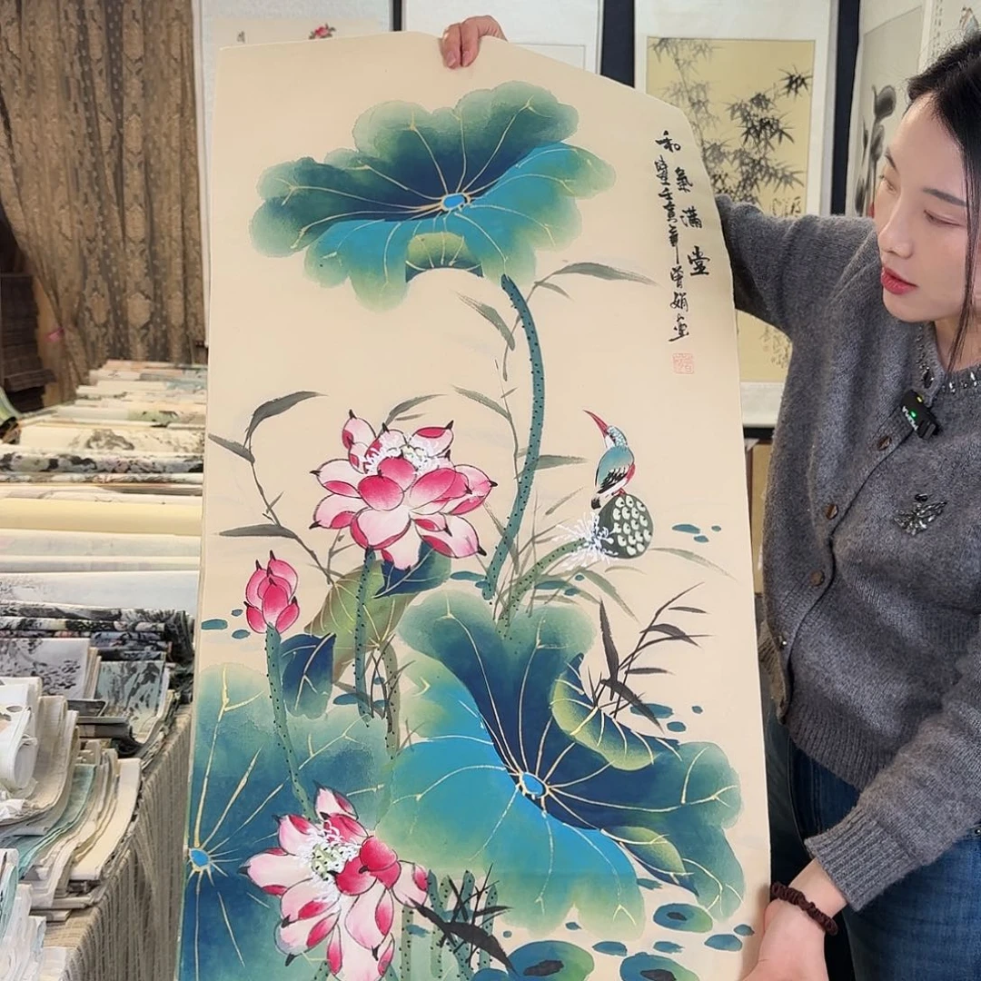 纯手绘国画作品好看三尺