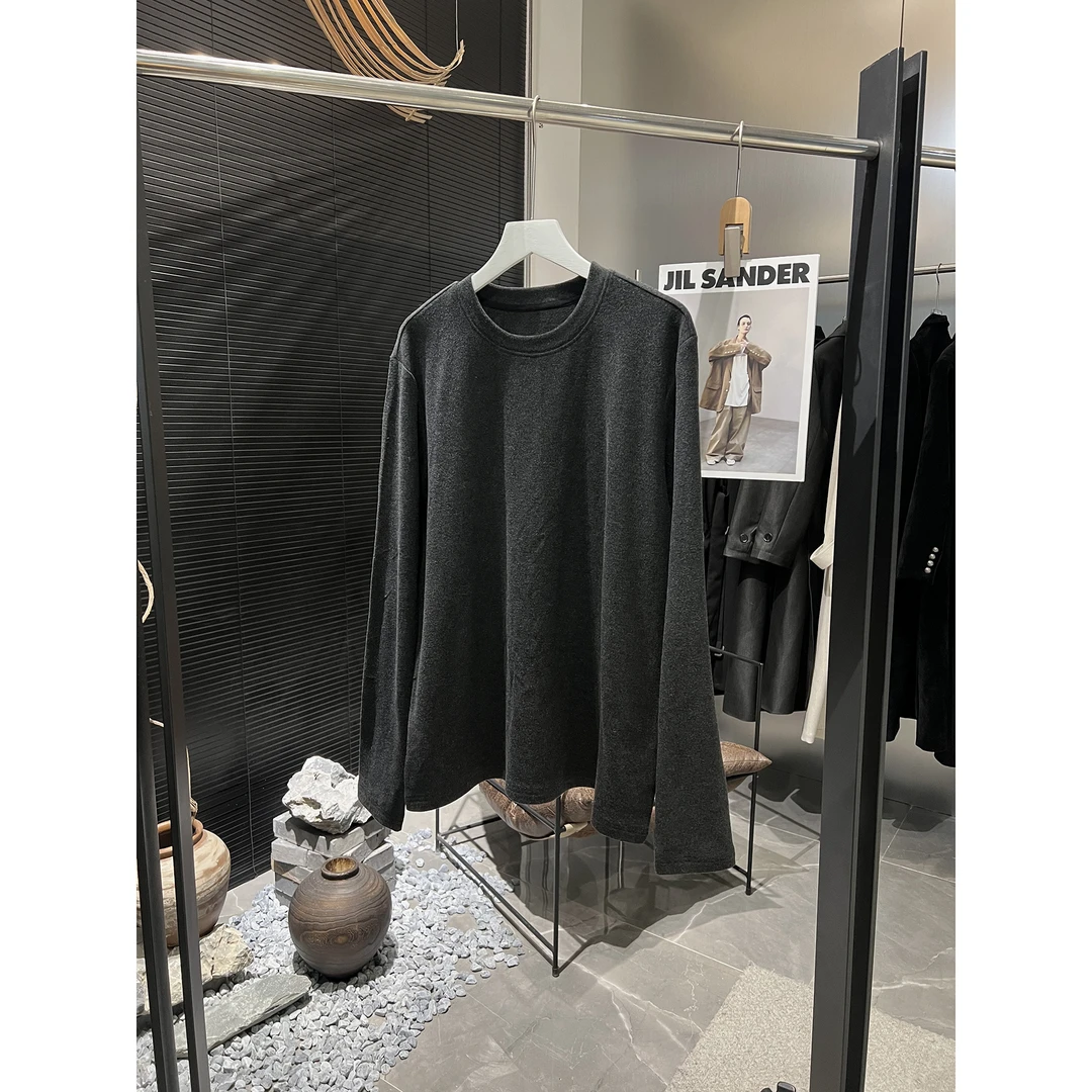 深灰色德绒长袖T恤H322（清）