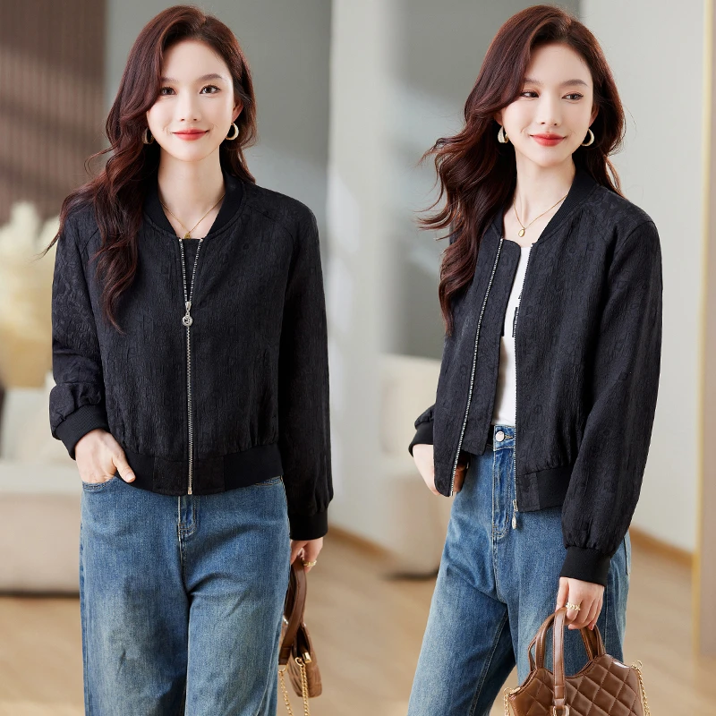 时尚百搭棒球服短外套女秋季新款显瘦小个子休闲上衣春秋洋气短款