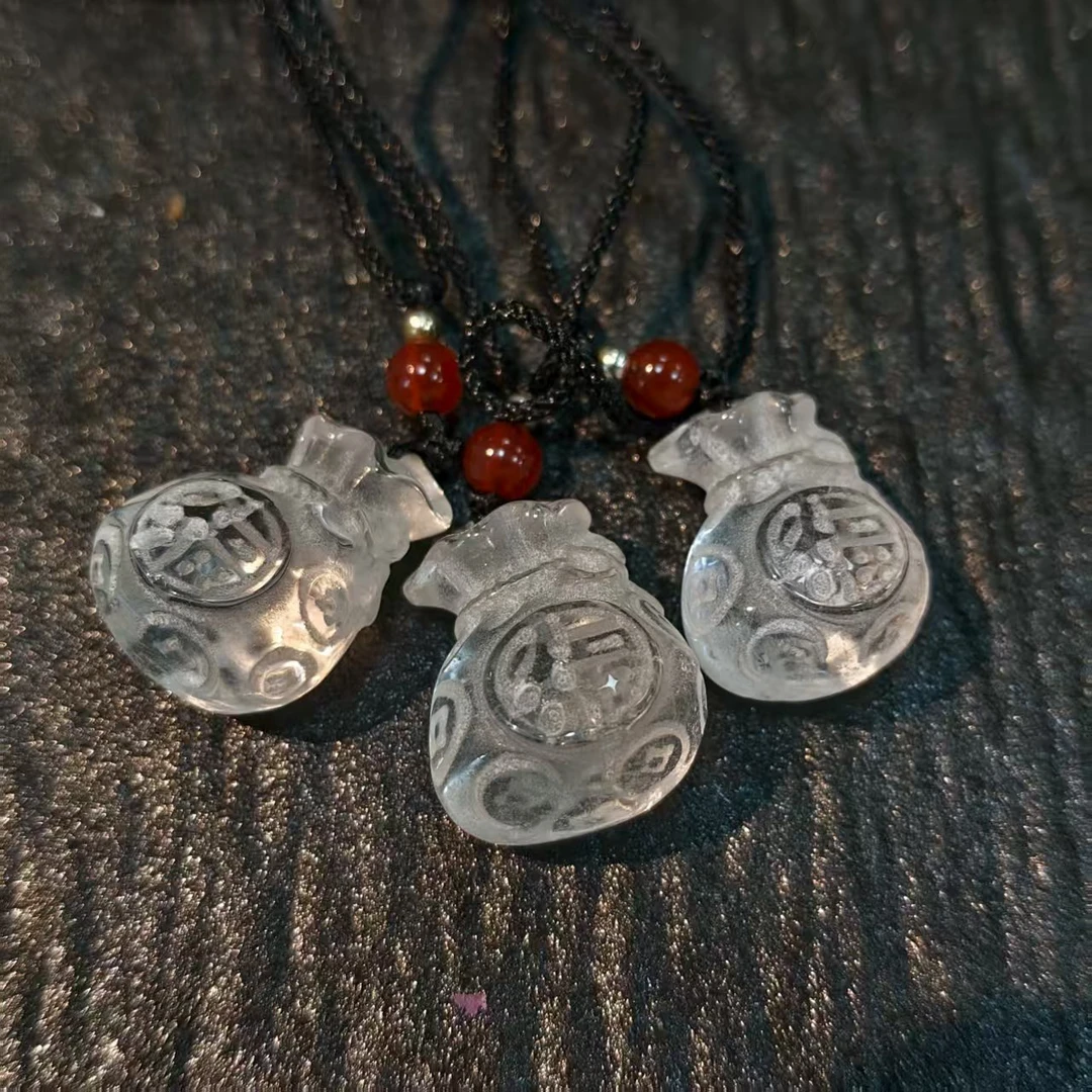 【书记甄选】白水晶福袋吊坠 多样性发一件 CK953