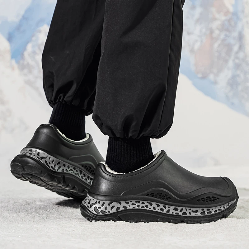 【高品质】棉鞋男款冬季加绒保暖防滑防水雪地靴情侣时尚短靴面包鞋