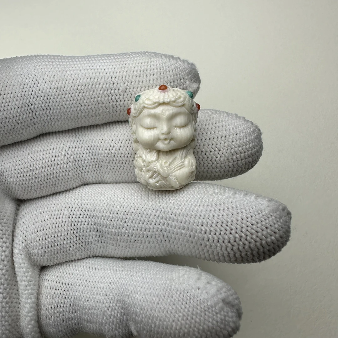 lz073天然猛犸牙度母