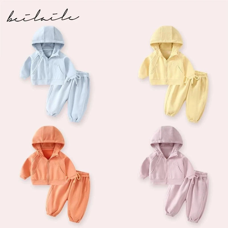 【春款绣花卫衣连帽套装】婴儿衣服男女儿童卫衣春秋小童宝宝套装