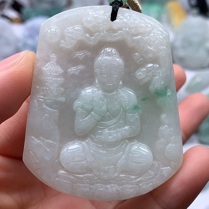 翡翠未镶嵌颈饰阿尼陀佛福利