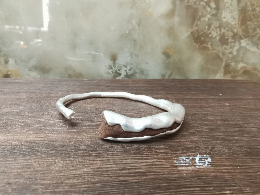 纯铜布艺手镯 原创手工故事【山水之间】手镯RX25101124