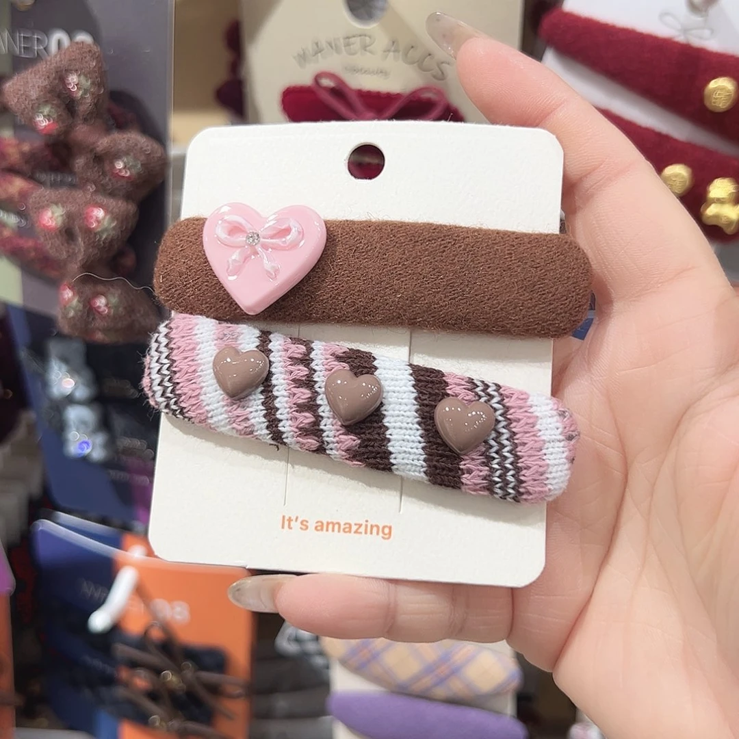 非金属粉色爱心条纹掰掰