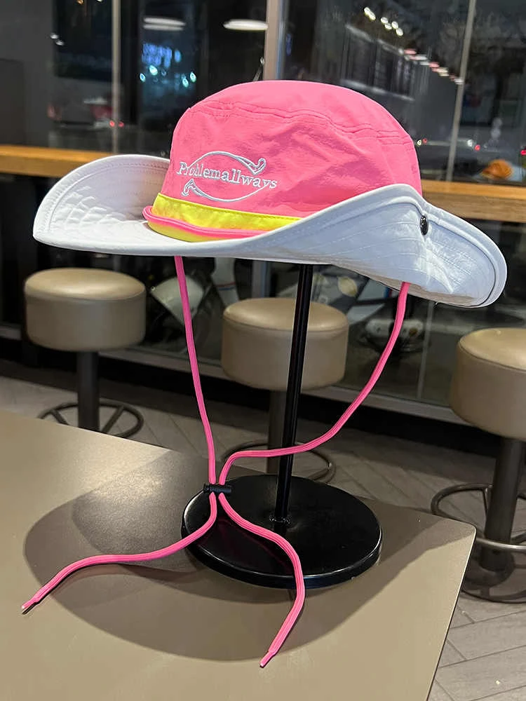 2025新款复古工装风渔夫帽亲子款夏季防晒户外速干透气露营登山帽