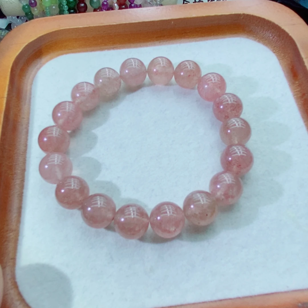 银S800镀金镶嵌手链烟晶