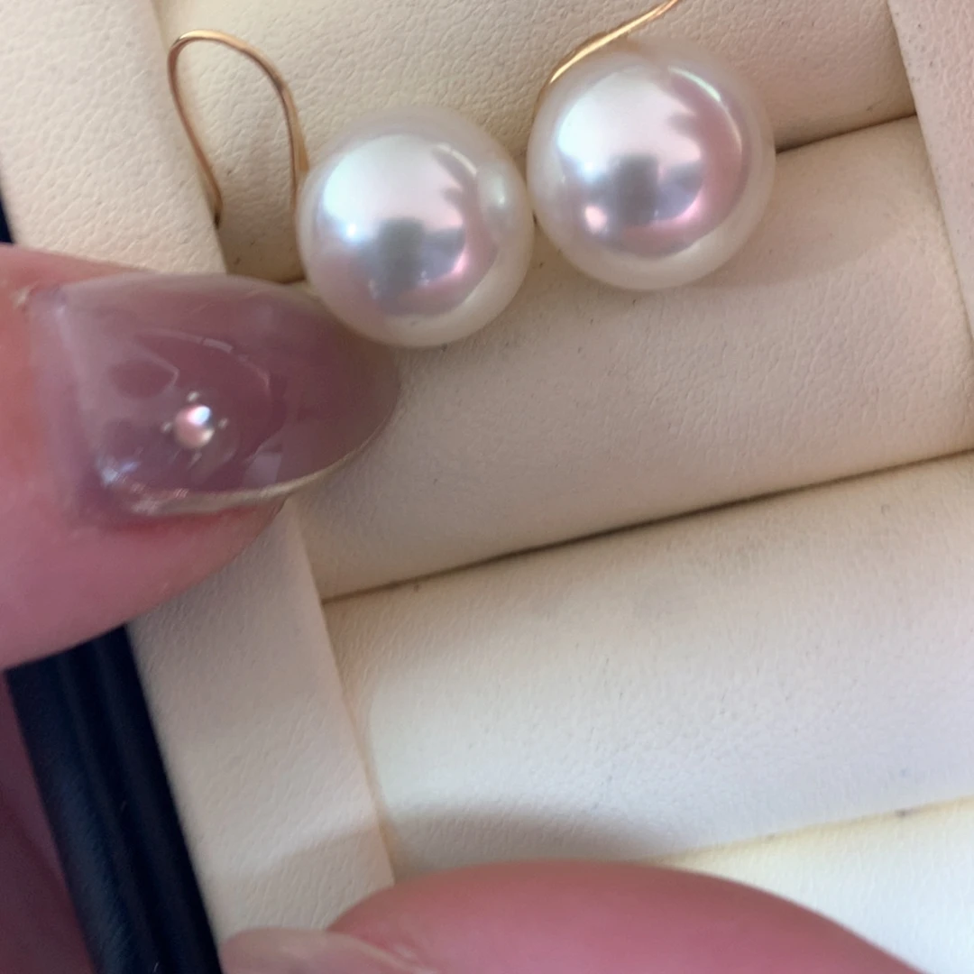 海水珍珠耳饰18K金镶嵌