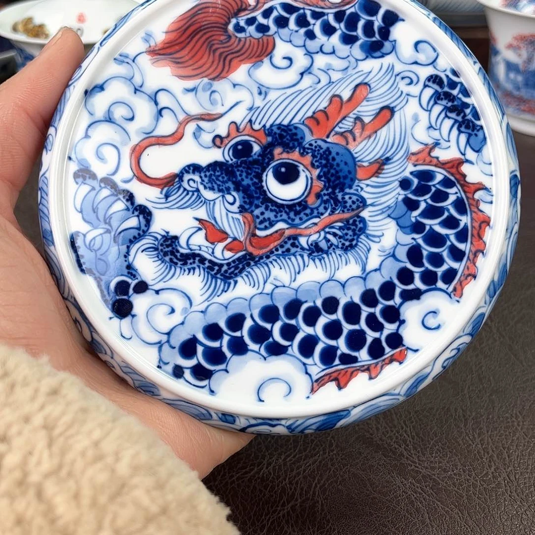 杯手绘高温瓷器瑕疵